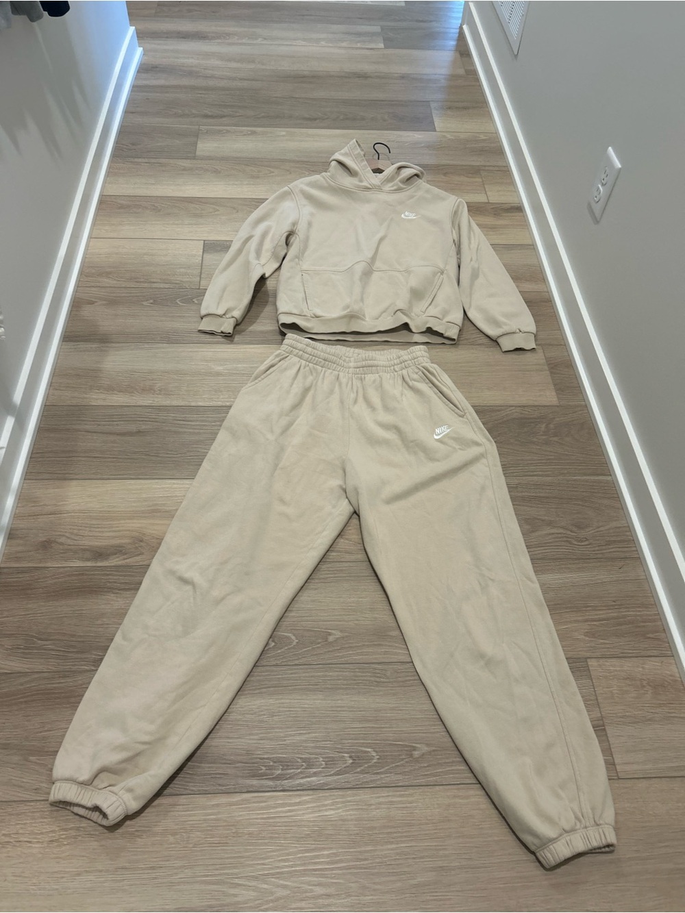Nike Kids Beige Hoodie & Jogger Set